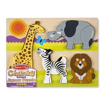 Melissa & Doug Safari Wooden Chunky Jigsaw Puzzle (20 pcs)