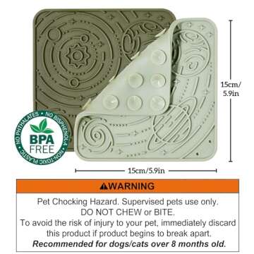 OHMO Lick Mat for Dogs and Cats(Small, Camo&Light Green, 2pcs) Enrichment Accessories Toy Space Star...
