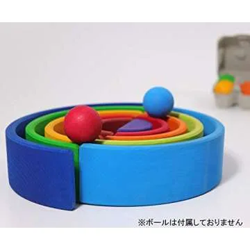 Grimm's Wooden Rainbow Sunset - Vibrant Educational Toy