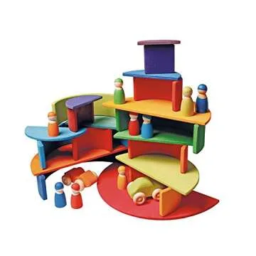 Grimm's Wooden Rainbow Sunset - Vibrant Educational Toy