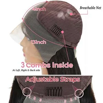 GARAXIS Straight Lace Front Wigs Human Hair Pre Plucked 13x4 Lace Front Wigs Human Hair 150% Density HD Lace Front Wigs With Baby Hair Brazilian Virgin Human Hair Wigs 26 Inch