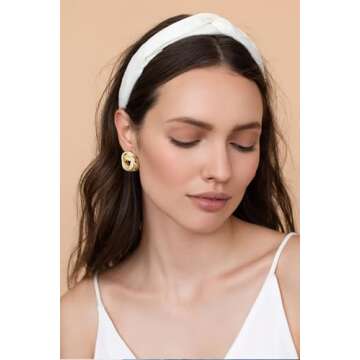 HolidayQbee Gold Studs Stud Earrings For Women Triangle Earrings Triangle Gold Earrings Gold Spiral ...