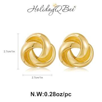 HolidayQbee Gold Studs Stud Earrings For Women Triangle Earrings Triangle Gold Earrings Gold Spiral Earrings Hyposensitivity Studs With Spiral Fashion Gold Studs Jewelry