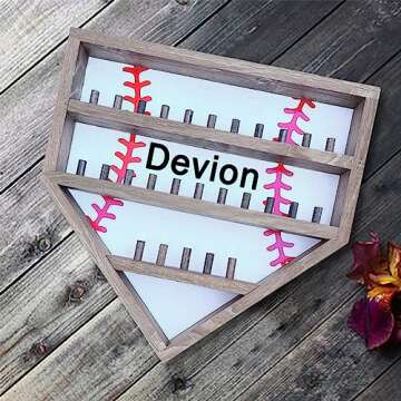 Personalized Baseball Display Case Custom Holder for Dads
