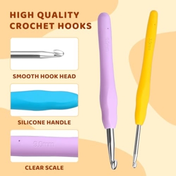 Comfortable Ergonomic Crochet Hook Sets for Crafters