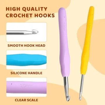 Comfortable Ergonomic Crochet Hook Sets for Crafters