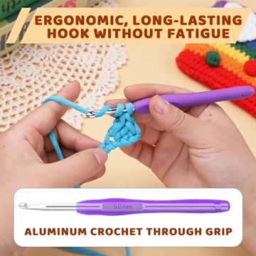 Comfortable Ergonomic Crochet Hook Sets for Crafters