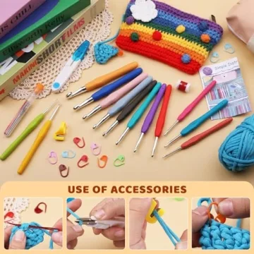 Comfortable Ergonomic Crochet Hook Sets for Crafters