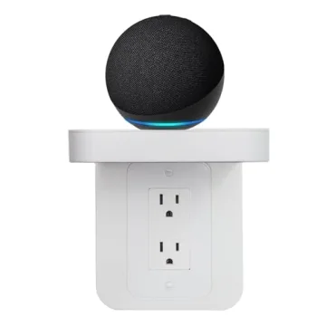 BELIEFLUO Outlet Shelf Holder - Space Saving & Cable Management for Smart Devices
