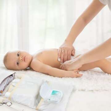 MODAKIDS Baby Bag Organizer, Waterproof Mini Diaper, Foldable Mom Travel Set, Diaper Bag Organizer, with Gift for Baby Shower (Flower)