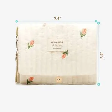 MODAKIDS Baby Bag Organizer, Waterproof Mini Diaper, Foldable Mom Travel Set, Diaper Bag Organizer, with Gift for Baby Shower (Flower)