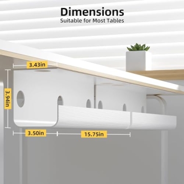 YECAYE Under Desk Cable Management with Easy Install