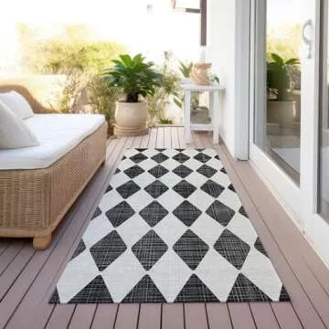 Addison Rugs Chantille Black Hallway Runner Rug - 2'3" x 7'6"