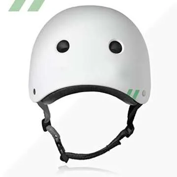 80Six Dual Certified Kids‚Äô Bike, Scooter, and Skateboard Helmet, White Matte, Junior - Ages 5+
