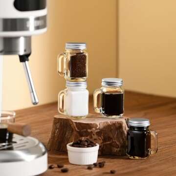 Kingrol Mini Mason Jar Shot Glasses Set - 16 Pack