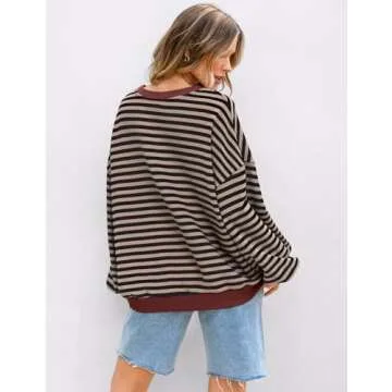 UEU Women’s Oversized Crewneck Sweatshirt for Fall Fashion