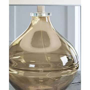 Elegant Amber Glass Table Lamp for Your Home Decor