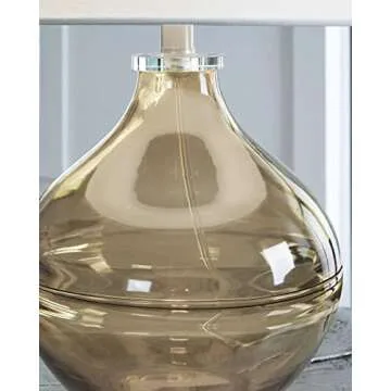 Elegant Amber Glass Table Lamp for Your Home Decor