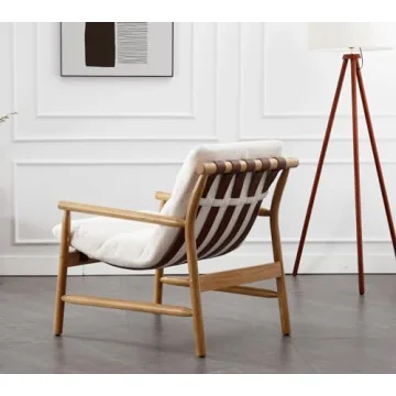 Stylish DM Furniture White Sherpa Accent Chair Set of 2