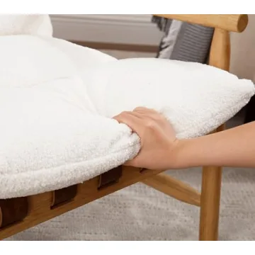 Stylish DM Furniture White Sherpa Accent Chair Set of 2