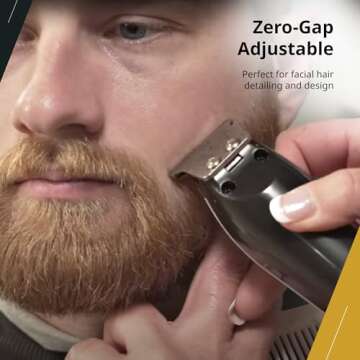 Wahl Professional Detailer Corded Trimmer Adjustable T Blade Black Rotary Motor Complete Kit