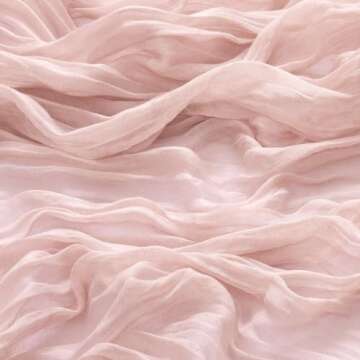 MLMW 6 Pack Pink Easter Table Runner Spring Cheesecloth Table Runner 160 inch Boho Cheese Cloth Gauz...