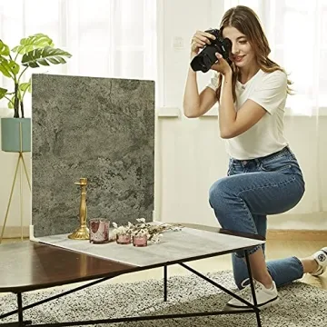 Flat Lay Photo Backdrop Boards - 2 PCS 24x24 Inch Set