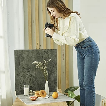 Flat Lay Photo Backdrop Boards - 2 PCS 24x24 Inch Set