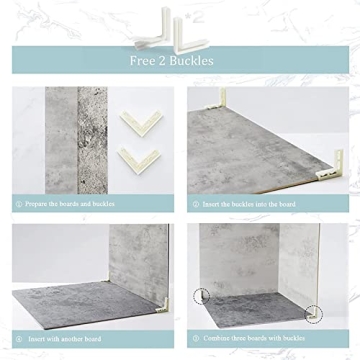 Flat Lay Photo Backdrop Boards - 2 PCS 24x24 Inch Set