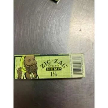 Zig-Zag Hemp Unbleached Vegan Rolling Papers - 1 1/4 Size, 6-Pack - Sustainable & Eco-Friendly