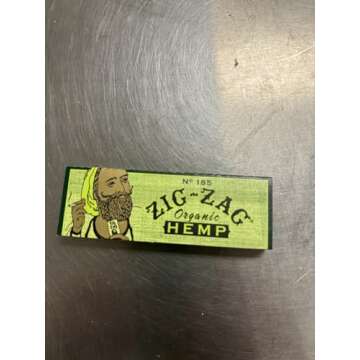 Zig-Zag Hemp Unbleached Vegan Rolling Papers - 1 1/4 Size, 6-Pack - Sustainable & Eco-Friendly