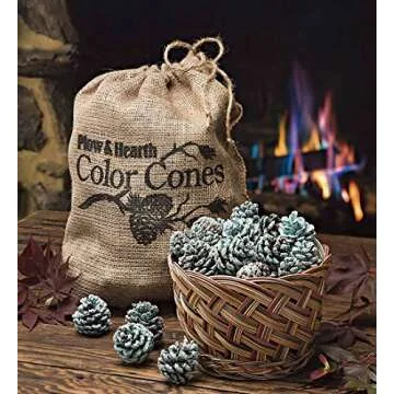 Vibrant Color Changing Pine Cones for Fireplaces