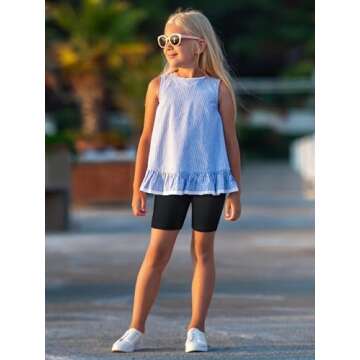 FEOEOR 6 Pack Girls Bike Shorts Cartwheel Toddler Biker Under Dress Dance Multi-Color Kids Shorts Girls Clothes Mixed Color R 2-3T