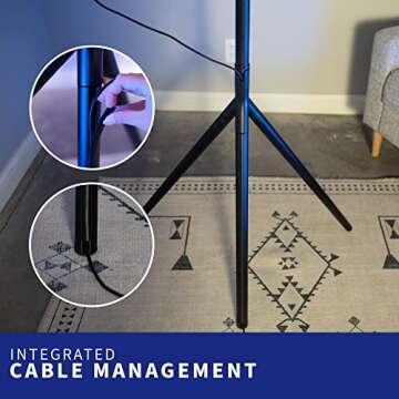 VIVO Artistic Easel 45 to 65 inch LED LCD Screen, Studio TV Display Stand, Adjustable TV Mount with Swivel, Hidden Cable Management, Tripod Steel Base, STAND-TV65B