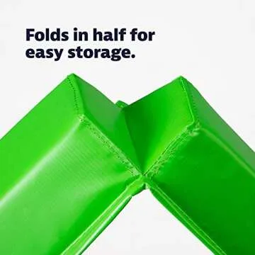 We Sell Mats 9 ft Folding Foam Balance Beam Bar, Portable Gymnastics Equipment for Gymnast, Children or Cheerleaders, Lime Green