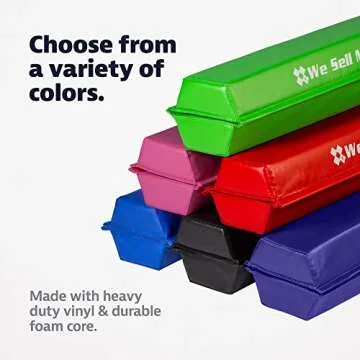 We Sell Mats 9 ft Folding Foam Balance Beam Bar, Portable Gymnastics Equipment for Gymnast, Children or Cheerleaders, Lime Green