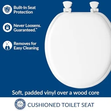 Mayfair Padded Toilet Seat for Comfort and Easy Cleaning