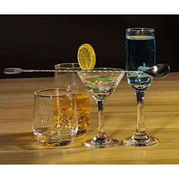 Ortarco 10 Inch Stainless Steel Muddler for Cocktail and 10 Inch Mixing Bar Spoon, 2 Pices Home Bar Tool Set