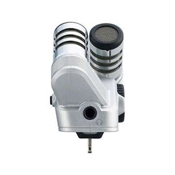 Zoom iQ6 Stereo X/Y Microphone for iPhone/iPad for Recording Audio for Music, Interviews, and More,Silver