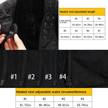 Elejolie Womens Heated Vest with Adjustable Size, Heated Jacket for Women USB Rechargeable,Washable Electric Vest Winter Clothes