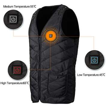 Elejolie Womens Heated Vest with Adjustable Size, Heated Jacket for Women USB Rechargeable,Washable Electric Vest Winter Clothes
