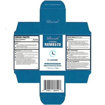 Ebanel 5% Lidocaine Numbing Cream for Pain Relief