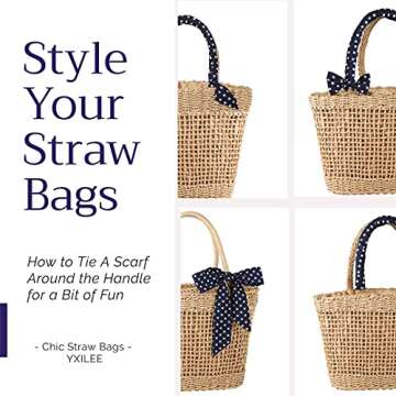 YXILEE Handmade Straw Purses for Women - Eco-Friendly Summer Tote