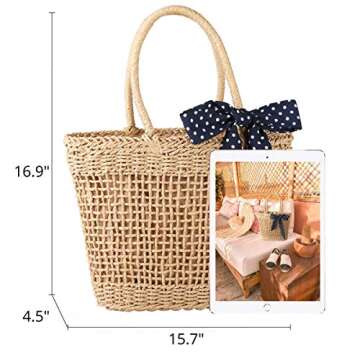 YXILEE Handmade Straw Purses for Women - Eco-Friendly Summer Tote