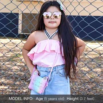 mibasies Kids Cat Purse for Little Girls Toddlers Wallet Crossbody Bag 2 Year Old Girl Gifts