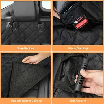 Mogijflxcam Dog Car Seat Cover - Waterproof Durable Hammock
