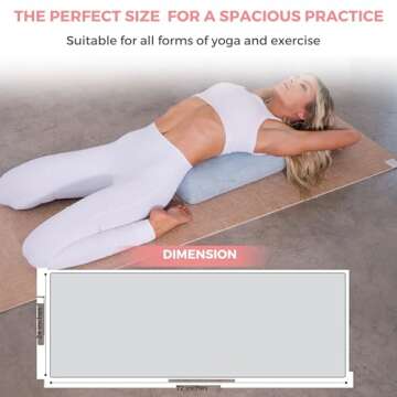 Ajna Organic Yoga Mat - Natural Jute Yoga Mats - Large Non Slip Eco Friendly Yoga Mats with Carrying...