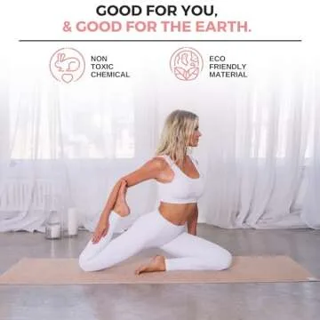 Ajna Organic Yoga Mat - Natural Jute Yoga Mats - Large Non Slip Eco Friendly Yoga Mats with Carrying Strap - Reversible Jute PER - Extra Long Yoga Mat 72 Inch - 5mm - All Types of Yoga - Vegan