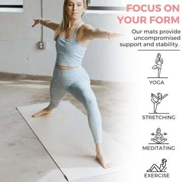 Ajna Organic Yoga Mat - Natural Jute Yoga Mats - Large Non Slip Eco Friendly Yoga Mats with Carrying Strap - Reversible Jute PER - Extra Long Yoga Mat 72 Inch - 5mm - All Types of Yoga - Vegan