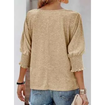 Dokotoo Womens Top Long Sleeve Shirts for Women Summer 2024 Spring 2025 Fashion Trendy Tops Clothes Blouses for Women Dressy Casual Business Outfits Teacher Women's T-Shirts T Shirts